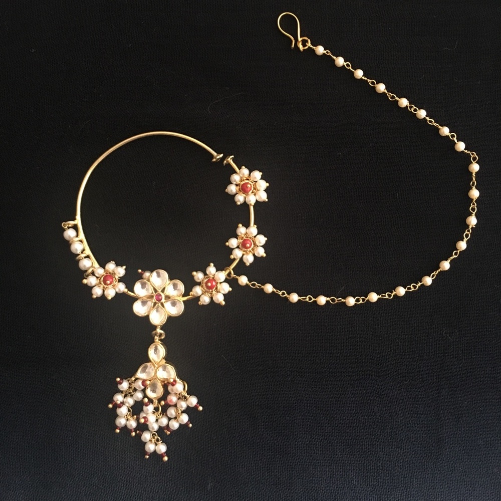Kundan Bridal nath nose ring